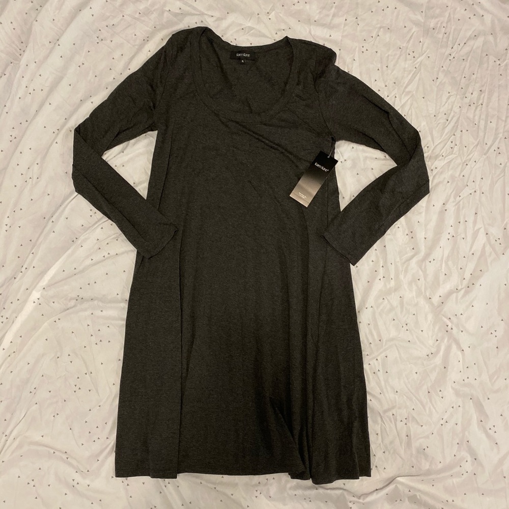 NWT Karen Kane Long Sleeved Gray Casual Dress